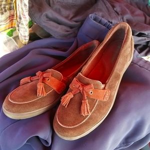 Grasshopper Brown Suede Purefit Comfort Cushion Loafer 7.5